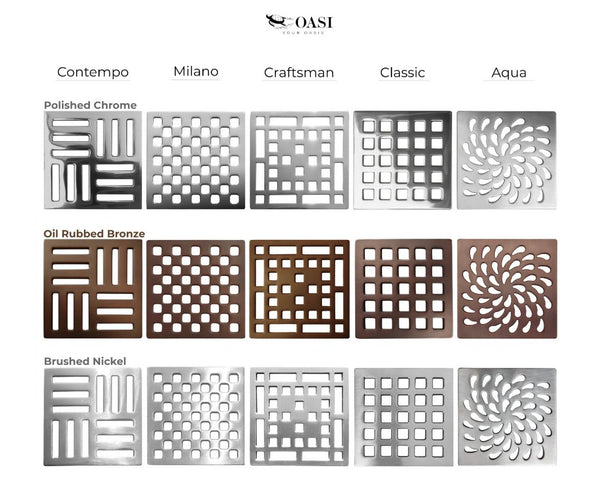 Square Shower Drain Grate - Detail View - Trugard Direct