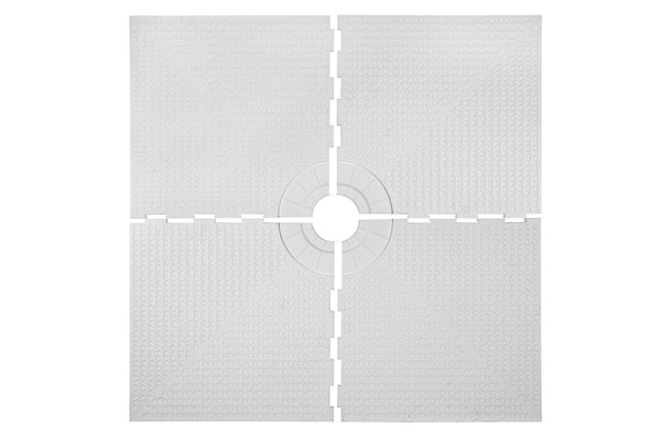 Standard Shower Pan Tray for Square Drains - Detail View - Trugard Direct