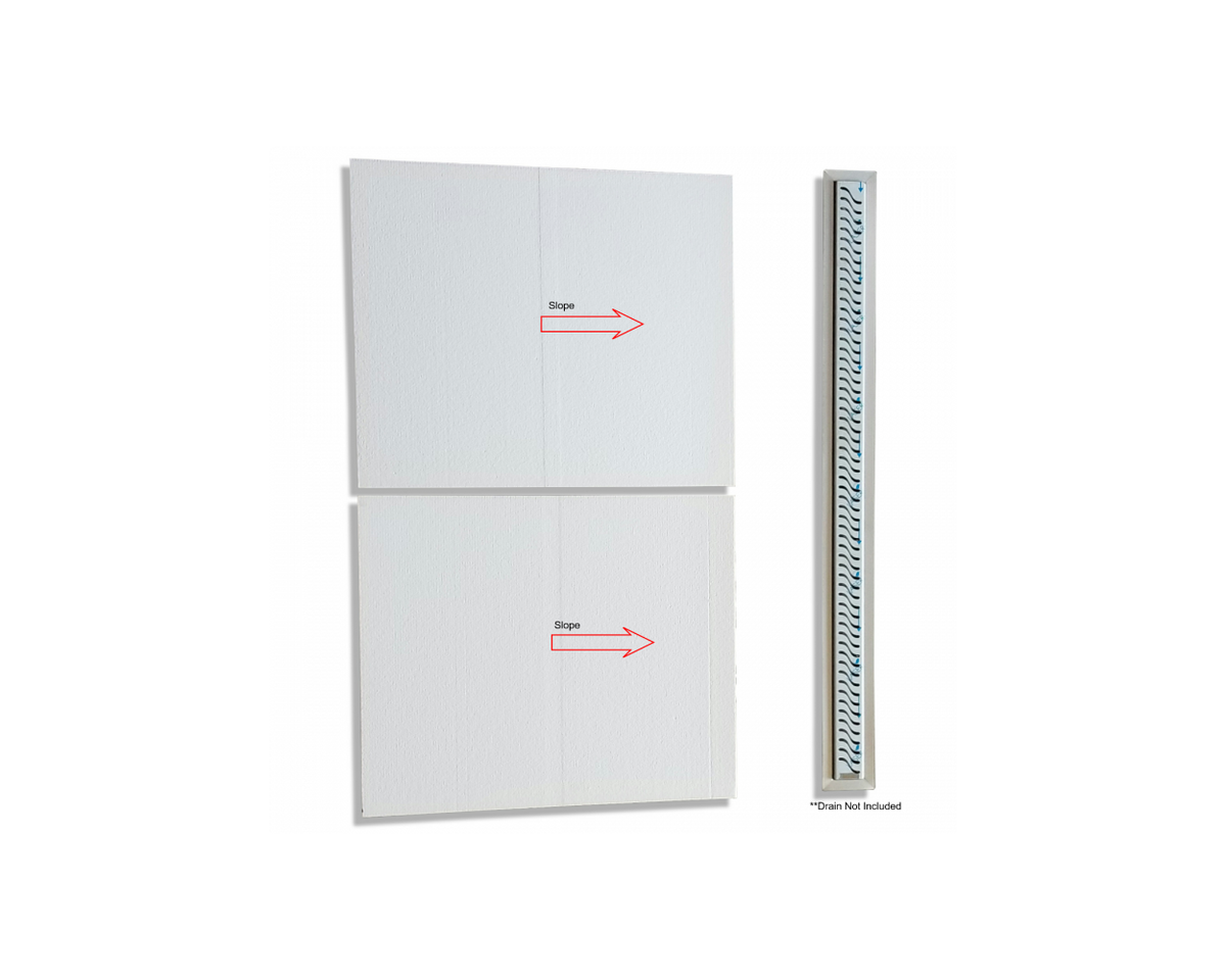 Curbless Shower Pan Tray for Linear Drains - Detail View - Trugard Direct