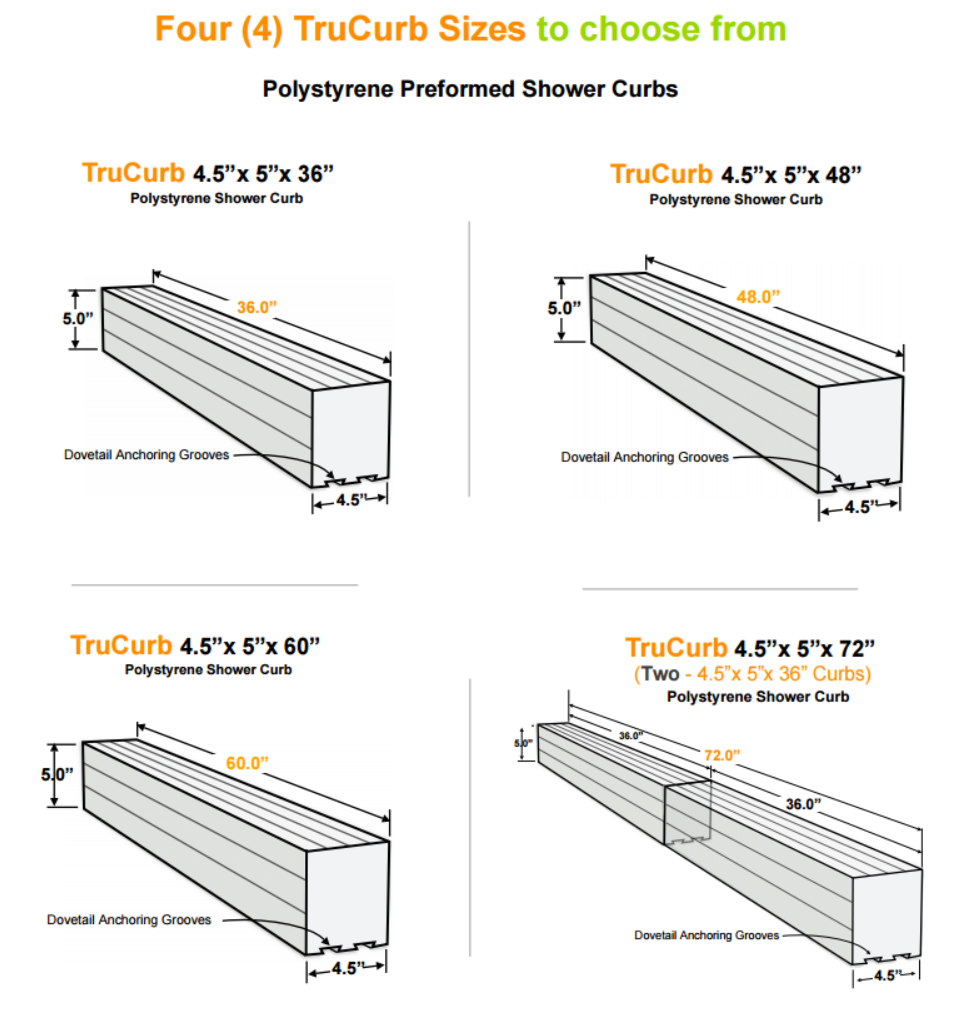 Shower Curb Options