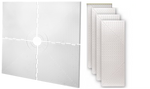 48" X 72" Standard Shower Tray Kit With Square Drain - Included Parts - Trugard Direct
