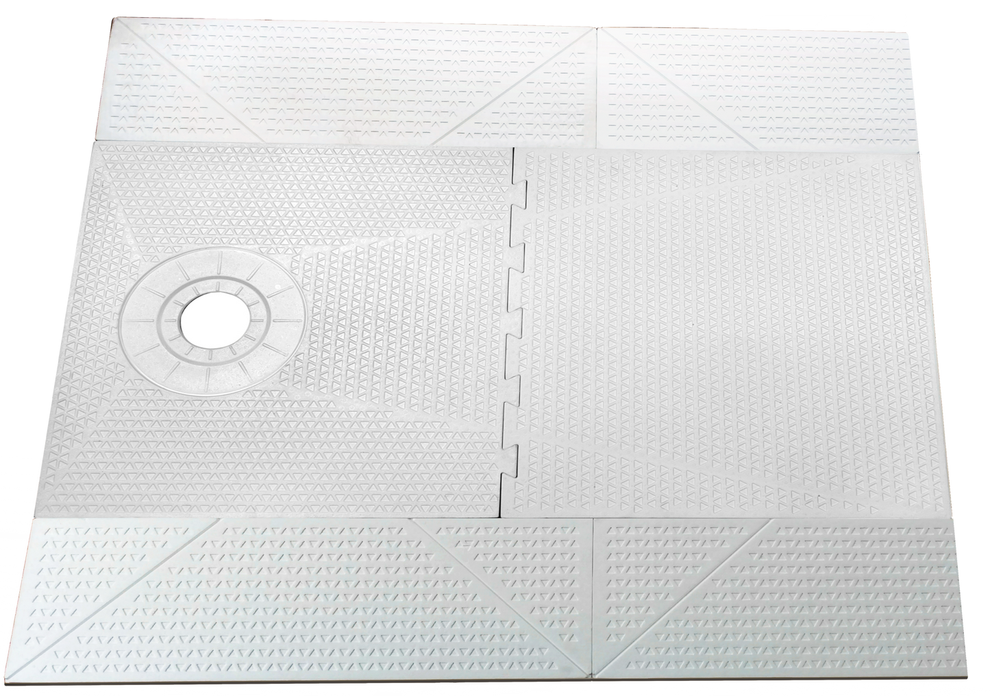 56" X 60" Standard Shower Tray Kit With Square Drain