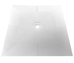 72" X 72" Standard Shower Tray Kit With Square Drain - Included Parts - Trugard Direct