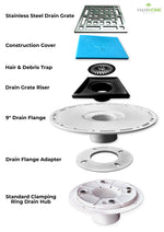 Clamping Ring Drain Hub - Installation View - Trugard Direct