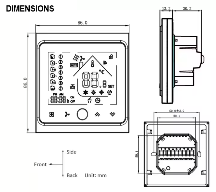 Thermostat for Heated Floors - WiFi & Programmable