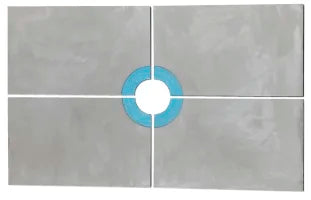 36" X 60" Curbless Shower Tray Kit With Square Drain