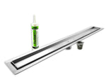 74" X 60" Offset Drain Linear Drain Shower Kit - Components - Trugard Direct